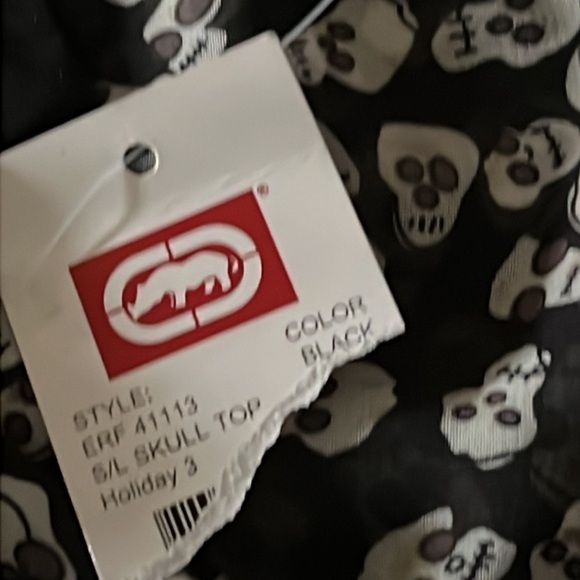 NWT Skull Print Sleeveless Blouse S - Picture 6 of 7